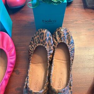 Tieks Brown Leopard Ballet Flats
